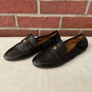 NEW Tory Burch Black Leather Ballet Loafer Size 7M